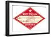 White Star Line Luggage Tag-null-Framed Art Print