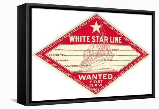 White Star Line Luggage Tag-null-Framed Stretched Canvas