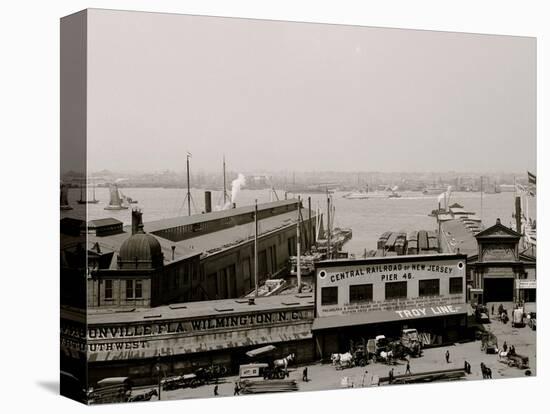 White Star Line Piers, New York-null-Stretched Canvas