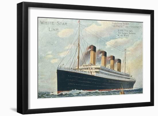 White Star Line postcard-null-Framed Art Print