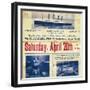 White Star Line poster to promote the Titanics return trip from New York, 1912-null-Framed Giclee Print