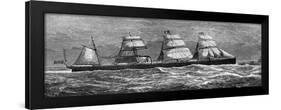 White Star Line's Steamer 'Oceanic, 1871-null-Framed Premium Giclee Print