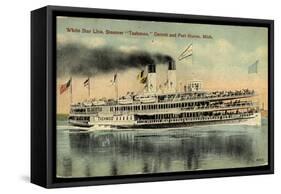 White Star Line, Steamer Tashmoo, Detroit, Port Huron-null-Framed Stretched Canvas