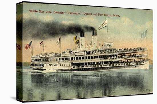 White Star Line, Steamer Tashmoo, Detroit, Port Huron-null-Stretched Canvas