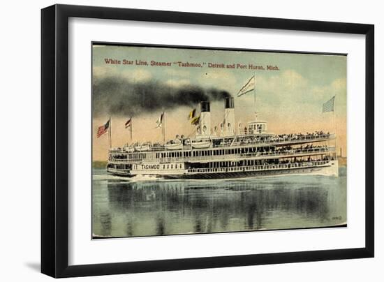 White Star Line, Steamer Tashmoo, Detroit, Port Huron-null-Framed Giclee Print