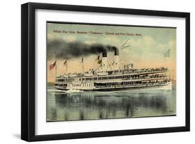 White Star Line, Steamer Tashmoo, Detroit, Port Huron-null-Framed Giclee Print