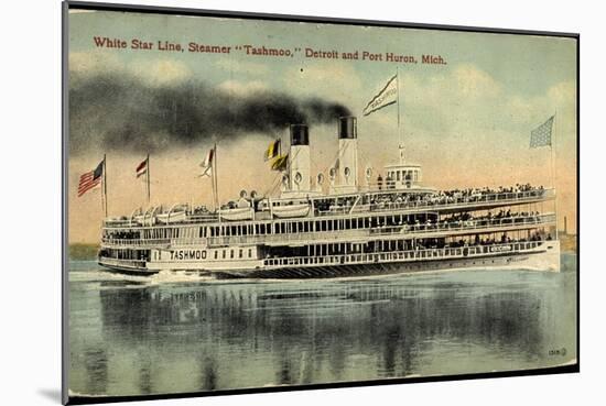 White Star Line, Steamer Tashmoo, Detroit, Port Huron-null-Mounted Giclee Print