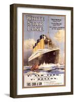 White Star Line. Titanic & Olympic, c. 1911-null-Framed Giclee Print