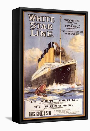 White Star Line. Titanic & Olympic, c. 1911-null-Framed Stretched Canvas