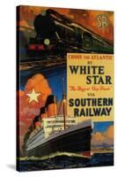 White Star SR Vintage Poster - Europe-Lantern Press-Stretched Canvas