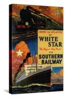 White Star SR Vintage Poster - Europe-Lantern Press-Stretched Canvas