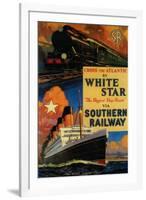 White Star SR Vintage Poster - Europe-Lantern Press-Framed Art Print