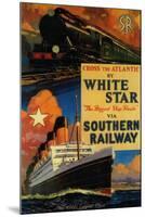 White Star SR Vintage Poster - Europe-Lantern Press-Mounted Art Print
