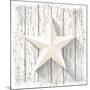 White Star with 3D Effect on White Wood, Christmas Motive, Vector Illustration, Eps 10 with Transpa-Anikakodydkova-Mounted Art Print