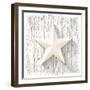 White Star with 3D Effect on White Wood, Christmas Motive, Vector Illustration, Eps 10 with Transpa-Anikakodydkova-Framed Premium Giclee Print