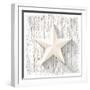 White Star with 3D Effect on White Wood, Christmas Motive, Vector Illustration, Eps 10 with Transpa-Anikakodydkova-Framed Premium Giclee Print