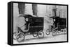 White Steam Trucks-null-Framed Stretched Canvas