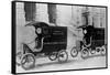 White Steam Trucks-null-Framed Stretched Canvas