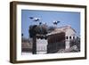 White Storks Nesting on Buildings (Ciconia Ciconia) Spain-null-Framed Photographic Print