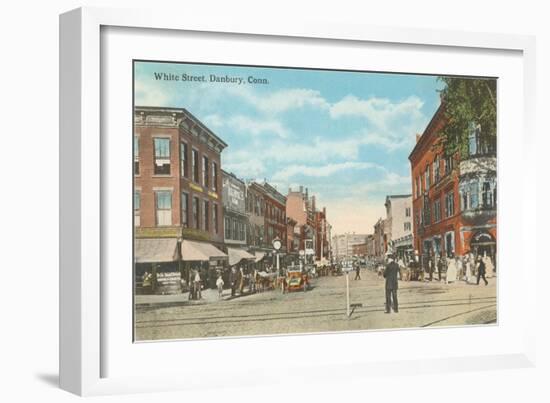 White Street, Danbury, Connecticut-null-Framed Art Print