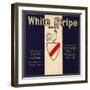 White Stripe Brand - Fillmore, California - Citrus Crate Label-Lantern Press-Framed Art Print