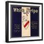 White Stripe Brand - Fillmore, California - Citrus Crate Label-Lantern Press-Framed Art Print