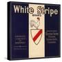 White Stripe Brand - Fillmore, California - Citrus Crate Label-Lantern Press-Stretched Canvas