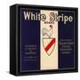 White Stripe Brand - Fillmore, California - Citrus Crate Label-Lantern Press-Framed Stretched Canvas