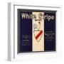 White Stripe Brand - Fillmore, California - Citrus Crate Label-Lantern Press-Framed Art Print