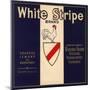 White Stripe Brand - Fillmore, California - Citrus Crate Label-Lantern Press-Mounted Art Print