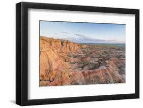 White Stupa in the morning light, Ulziit, Middle Gobi province, Mongolia, Central Asia, Asia-Francesco Vaninetti-Framed Photographic Print