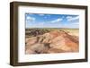 White Stupa sedimentary rock formations, Ulziit, Middle Gobi province, Mongolia, Central Asia, Asia-Francesco Vaninetti-Framed Photographic Print