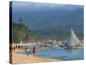 White Sun Beach, at the Resort of Boracay Island, Off Panay, the Philippines, Southeast Asia-Alain Evrard-Stretched Canvas