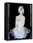 White Swan Ballerina with Crown 2015-Susan Adams-Framed Stretched Canvas