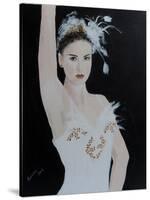 White Swan-Susan Adams-Stretched Canvas