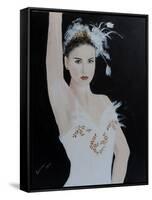 White Swan-Susan Adams-Framed Stretched Canvas
