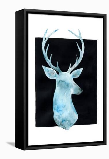 White Tail Bust I-Grace Popp-Framed Stretched Canvas