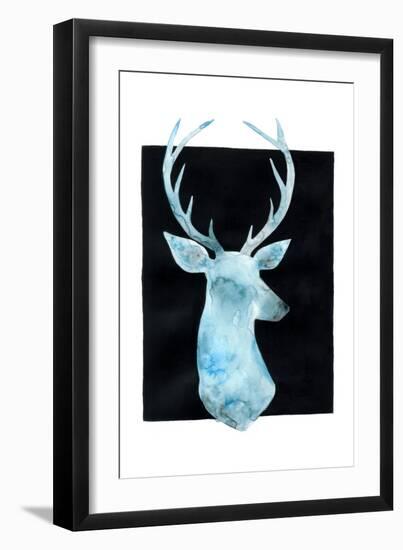 White Tail Bust I-Grace Popp-Framed Art Print