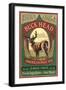 White Tailed Deer Ale - Vintage Sign-Lantern Press-Framed Art Print