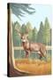 White Tailed Deer-Lantern Press-Stretched Canvas