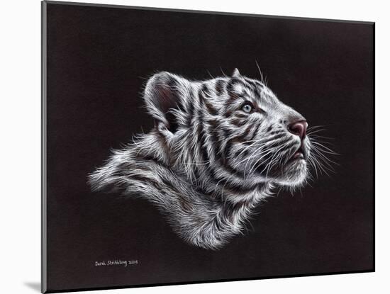 White Tiger Pastel-Sarah Stribbling-Mounted Art Print