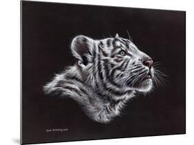 White Tiger Pastel-Sarah Stribbling-Mounted Art Print