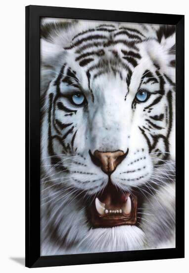 White Tiger (Tigre Blanco) Art Poster Print-null-Framed Poster