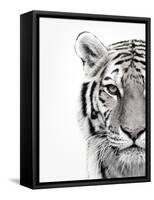 White Tiger-Design Fabrikken-Framed Stretched Canvas