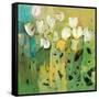 White tulips II-Jennifer Harwood-Framed Stretched Canvas