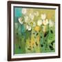 White tulips II-Jennifer Harwood-Framed Art Print