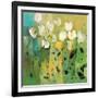 White tulips II-Jennifer Harwood-Framed Art Print