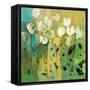 White tulips II-Jennifer Harwood-Framed Stretched Canvas