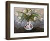 White Tulips in an Ironstone Jug, 2019 (Acrylic)-Ann Oram-Framed Giclee Print