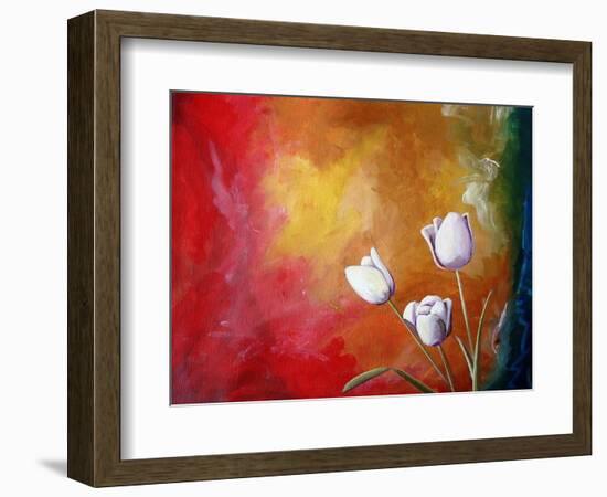 White Tulips-Cindy Thornton-Framed Art Print